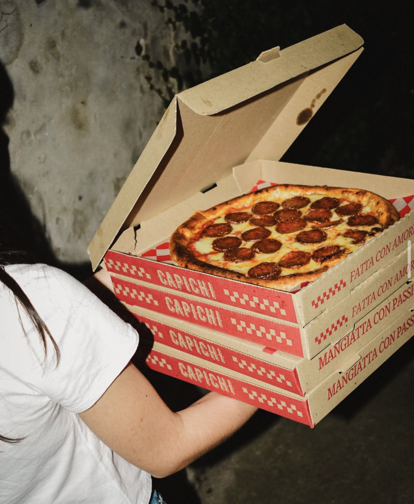 Pizza napolitana en caja Capichi